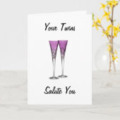 "UW TWINS" VERKOPEN U OP UW GROTE DAG KAART (Gele Bloem)