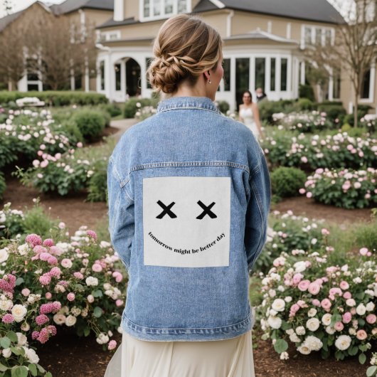 Uw uitdrukking denim jacket (Huwelijk Achterkant)