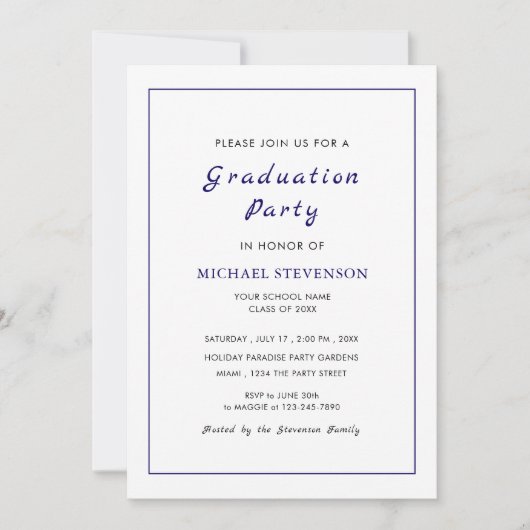 Uw Uitnodiging van de Partij van het Afstudeerder  (Voorkant)