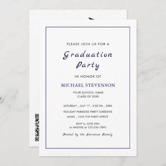 Uw Uitnodiging van de Partij van het Afstudeerder  (Voorkant / Achterkant)