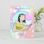 Uw uitnodiging voor een feestje - Uitnodigingen (Staand voorkant)