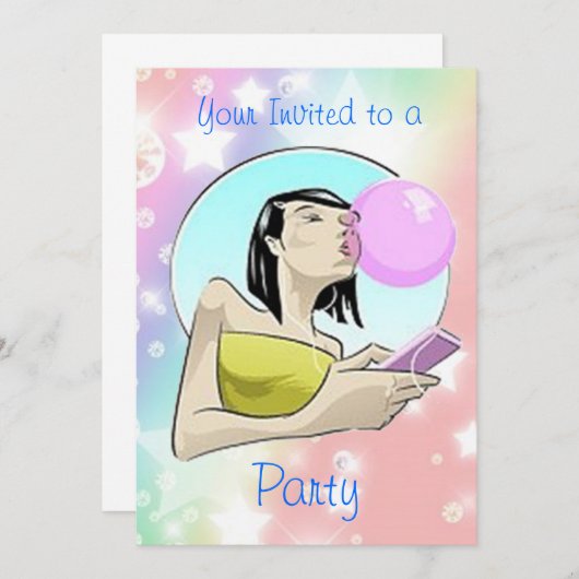 Uw uitnodiging voor een feestje - Uitnodigingen (Voorkant / Achterkant)