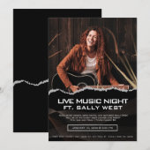 Uw uitnodiging voor een foto- en muziekevenement f (Voorkant / Achterkant)