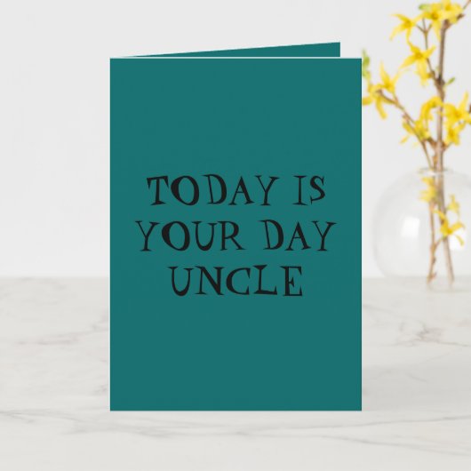 UW UNCLES FATHDAG-KAARTEN KAART (Gele Bloem)