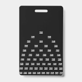 Uw unieke boogpatroon logo | Zwart (bewerkbaar) Badge