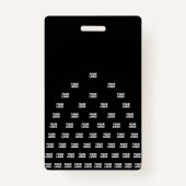 Uw unieke boogpatroon van Logo | Zwart (bewerkbaar Badge (Voorkant)