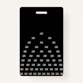 Uw unieke boogpatroon van Logo | Zwart (bewerkbaar Badge