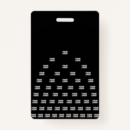 Uw unieke boogpatroon van Logo | Zwart (bewerkbaar Badge (Voorkant)