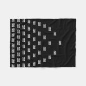 Uw unieke boogpatroon van Logo | Zwart (bewerkbaar Fleece Deken (Voorkant (Horizontaal))