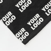 Uw unieke boogpatroon van Logo | Zwart (bewerkbaar Fleece Deken (Hoek)