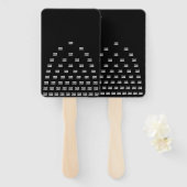 Uw unieke boogpatroon van Logo | Zwart (bewerkbaar Handwaaier (Voorkant en achterkant)