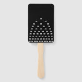 Uw unieke boogpatroon van Logo | Zwart (bewerkbaar Handwaaier (Achterkant)