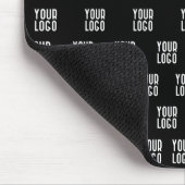 Uw unieke boogpatroon van Logo | Zwart (bewerkbaar Muismat (Hoek)