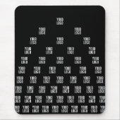 Uw unieke boogpatroon van Logo | Zwart (bewerkbaar Muismat (Voorkant)