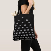 Uw unieke boogpatroon van Logo | Zwart (bewerkbaar Tote Bag (Dichtbij)