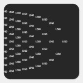 Uw unieke boogpatroon van Logo | Zwart (bewerkbaar Vierkante Sticker (Voorkant)