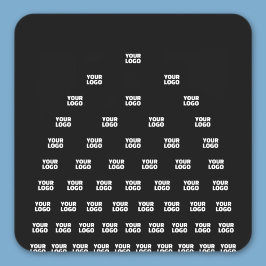 Uw unieke boogpatroon van Logo | Zwart (bewerkbaar Vierkante Sticker