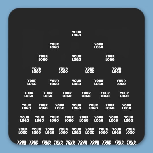 Uw unieke boogpatroon van Logo | Zwart (bewerkbaar Vierkante Sticker