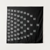 Uw unieke boogpatroon van Logo | Zwart (bewerkbaar Wandkleed (Voorkant (horizontaal))