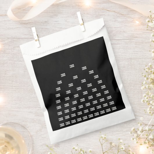 Uw unieke logo-boogpatroon | Zwart (bewerkbaar) Bedankzakje (Geknipt)