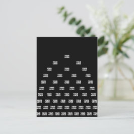 Uw unieke logo boogpatroon | Zwart (bewerkbaar) Briefkaart