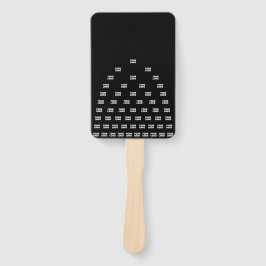 Uw unieke logo-boogpatroon | Zwart (bewerkbaar) Handwaaier