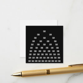 Uw unieke logo-boogpatroon | Zwart (bewerkbaar) Informatiekaartje