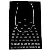 Uw unieke logo-boogpatroon | Zwart (bewerkbaar) Medium Cadeauzakje (Voorkant)