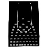 Uw unieke logo-boogpatroon | Zwart (bewerkbaar) Medium Cadeauzakje (Achterkant)
