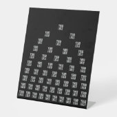 Uw unieke logo-boogpatroon | Zwart (bewerkbaar) Reclamebord Met Voetstuk (Voorkant)