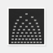 Uw unieke logo-boogpatroon | Zwart (bewerkbaar)