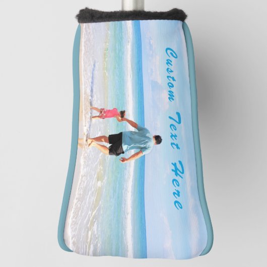 Uw vader foto golfhoofd Hoesje cadeau aangepaste t Golfheadcover (Draai 90)