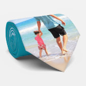 Uw vader foto Stropdas Gift aangepaste kleur en te (Opgerold)