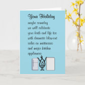 Uw vakantie een grappig vrolijk verjaardagsgedicht kaart (Gele Bloem)