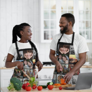 Uw vakantie jaar fotocollage schort