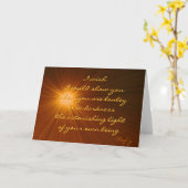 Uw verbazingwekkend licht… Citaat Hafiz. Kaart (Gele Bloem)