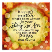  Uw Verhaal Geel en Oranje Inspirerend Foto Afdruk (Voorkant)