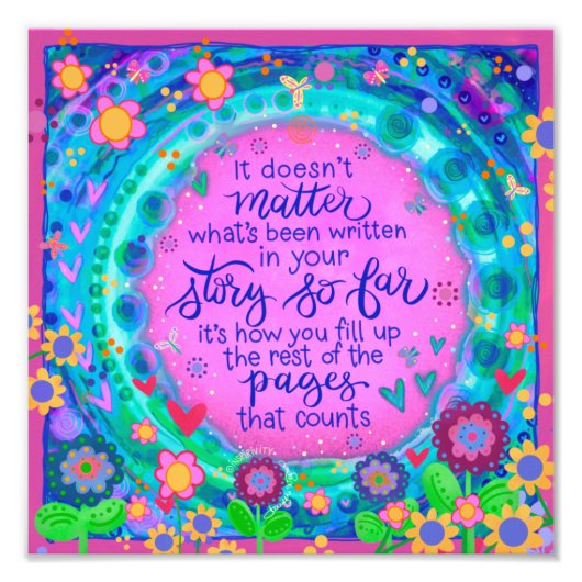 "Uw verhaal" Geïnspireerde foto's Foto Afdruk (Voorkant)