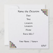 Uw verjaardag / lunch / feestuitnodiging - SRF Kaart (Achterkant)