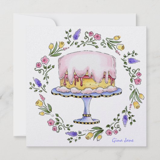 Uw verjaardag / lunch / feestuitnodiging - SRF Kaart (Voorkant)