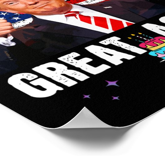 Uw verjaardag weer groot 2024 USA Election Presid Poster (Hoek)