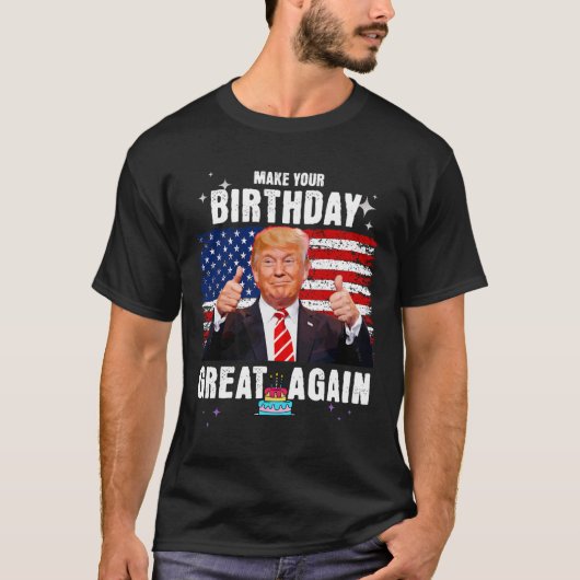 Uw verjaardag weer groot 2024 USA Election Presid T-shirt (Voorkant)