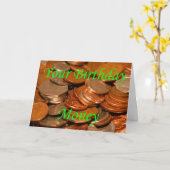 Uw Verjaardagsgeld Munt Kaart (Gele Bloem)