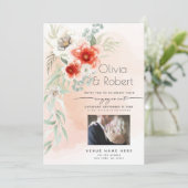 Uw Verloving Fotokoraal Waterverf Kaart (Staand voorkant)