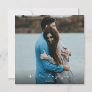 Uw verloving van de foto nodigt de aankondigingspa bedankkaart