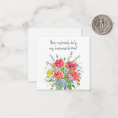 Uw verwijzingen helpen mijn bedrijfsbloeiverwijzin notitiekaartje (Voorkant / Achterkant in situ)