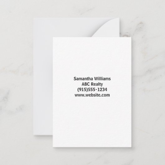 Uw verwijzingen helpen uw bedrijf te groeien notitiekaartje (Achterkant)