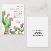 Uw verwijzingen helpen uw bedrijf te groeien notitiekaartje (Voorkant / Achterkant)