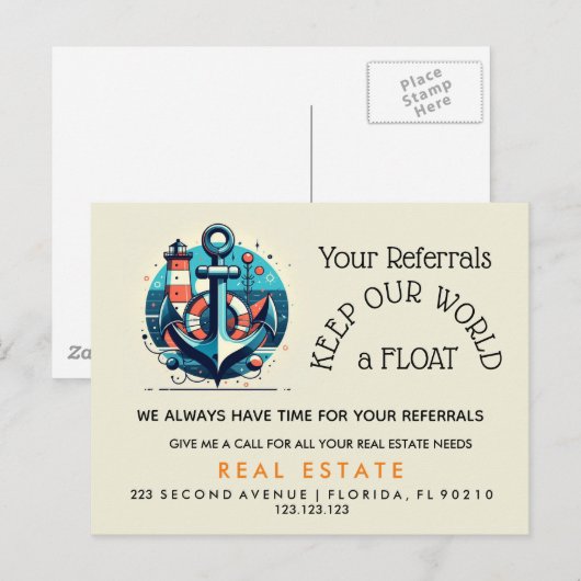 Uw verwijzingen houden onze wereld zweeft" – Ancho Aankondigingskaart (Voorkant / Achterkant)