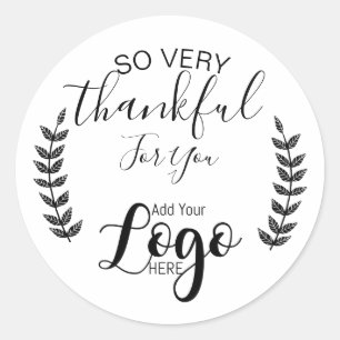 Uw verwijzingen Kleine Onderneming Klassieke Ronde Ronde Sticker